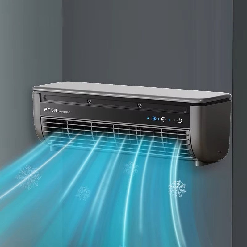 Wall-mounted quiet remote-control misting cooling fan