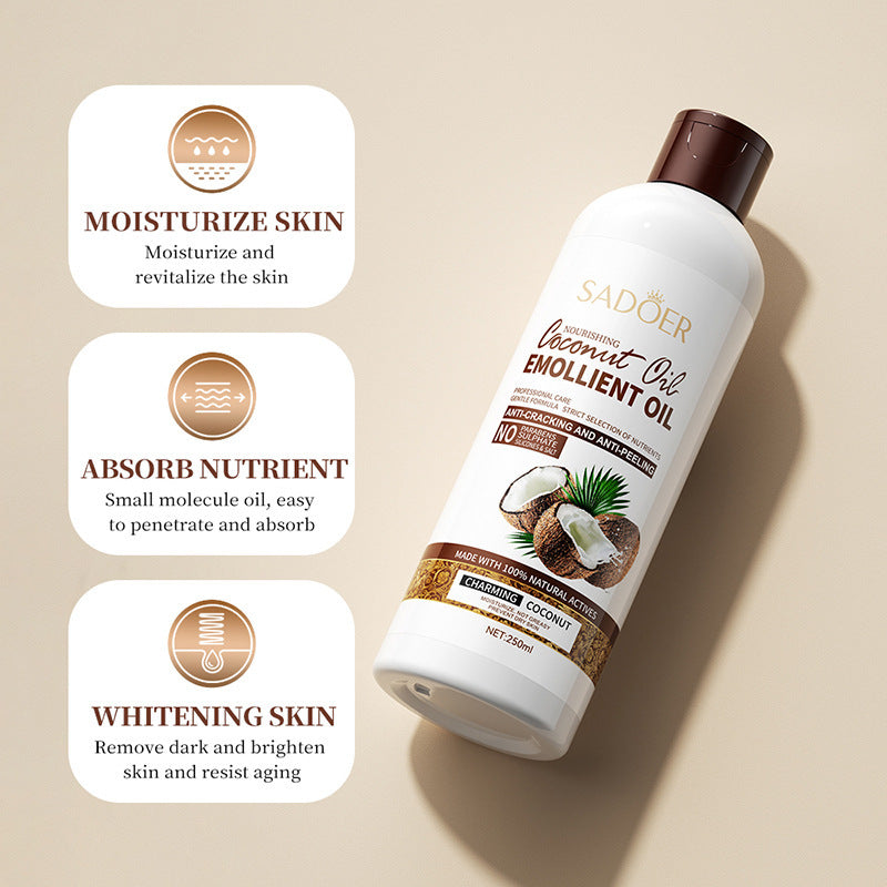Coconut and ginger hair care set with oil, shampoo and mask