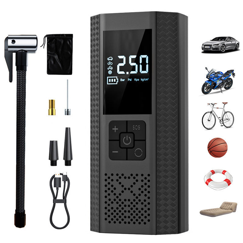 Portable cordless electric tire inflator air pump
