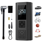 Portable cordless electric tire inflator air pump