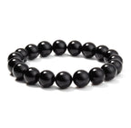8mm natural agate black onyx beaded bracelet