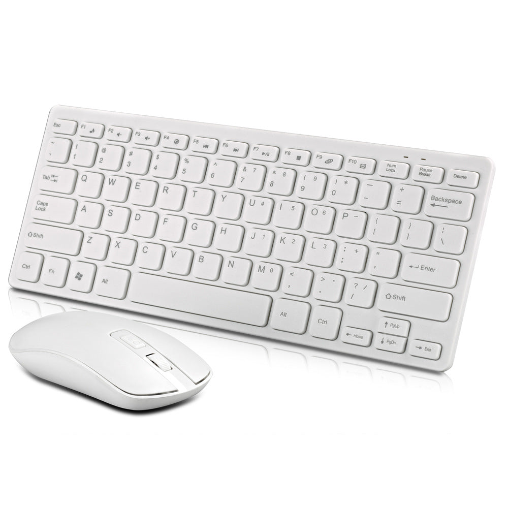 Wireless chocolate-key keyboard and 1200 DPI mouse set