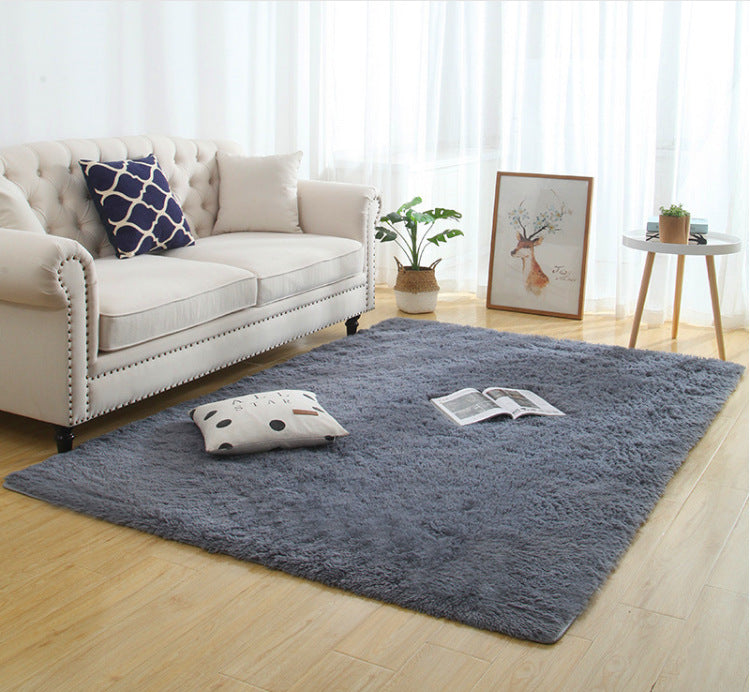 Silky long-plush soft shaggy area rug carpet