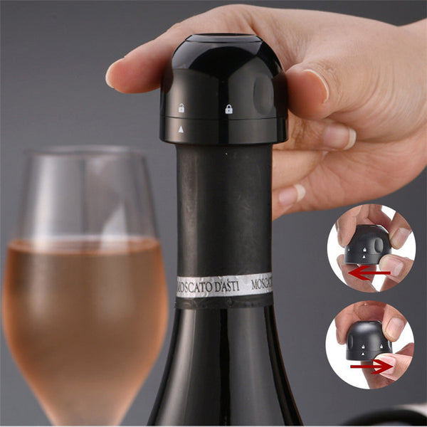 Silicone vacuum champagne and wine bottle stopper
