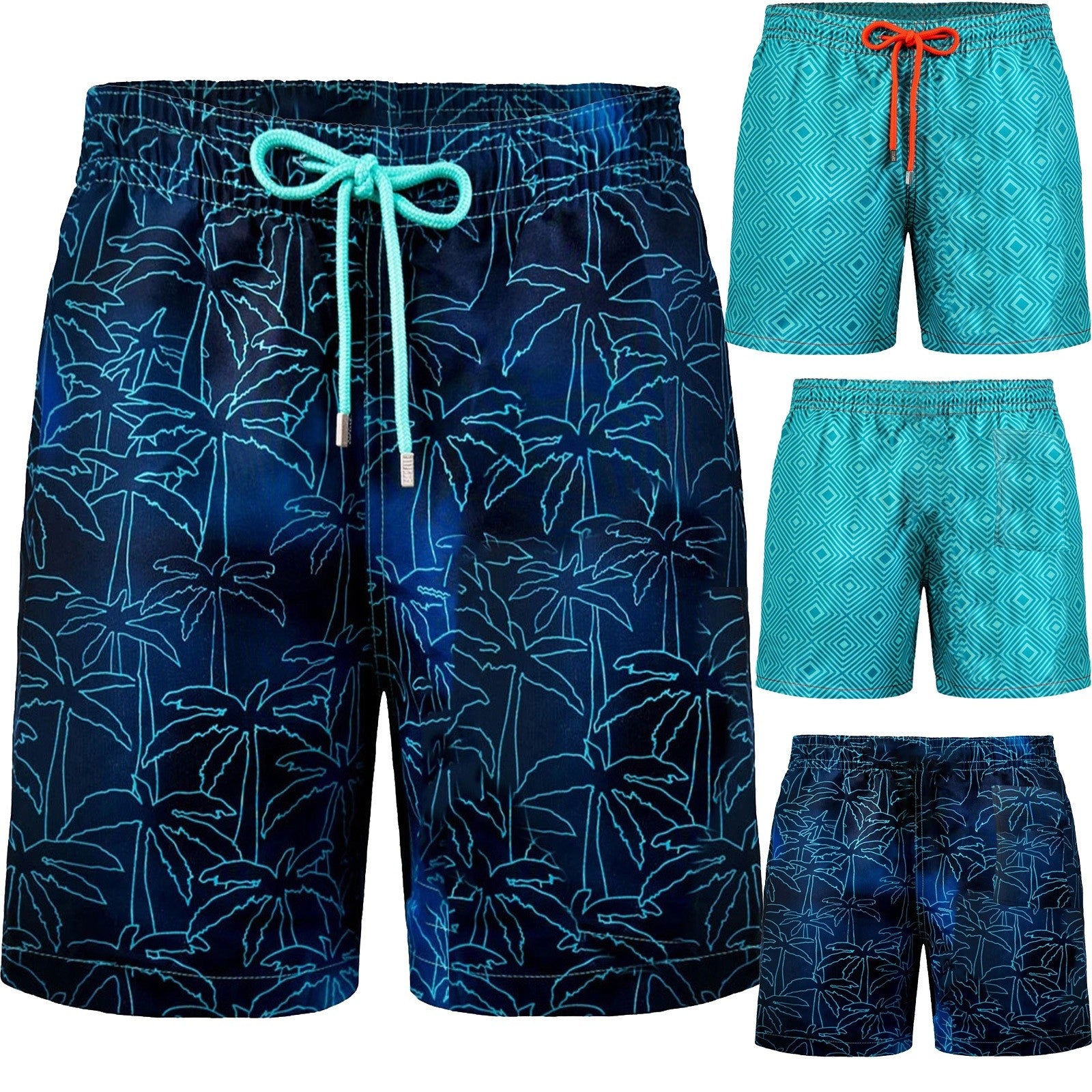 Men's printed summer sports beach shorts