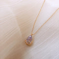 Crystal water-drop pendant choker necklace for women