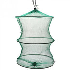 Foldable crab and shrimp fishing net bait trap