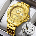 Men's automatic-style stainless steel dress watch
