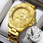 Men's automatic-style stainless steel dress watch