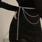 Layered hip-hop waist body chain