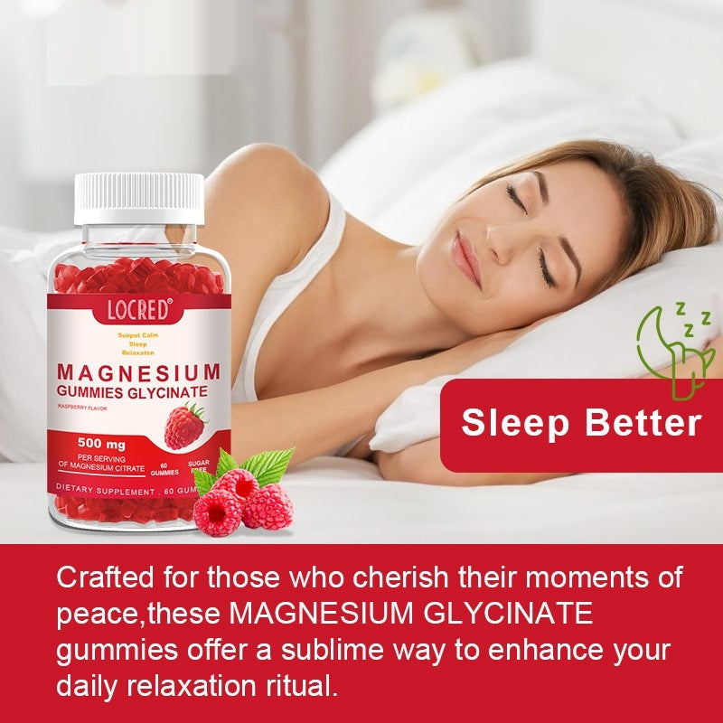 Magnesium sleep and stress support gummies, 60 count