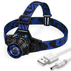 Rechargeable focusing LED camping headlamp