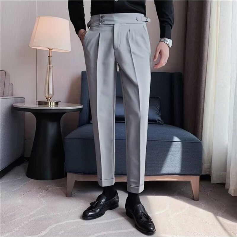 Men's British business formal suit dress trousers