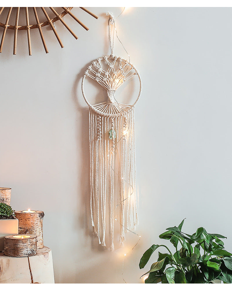 Handmade macrame dream catcher tapestry wall hanging