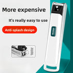 Anti-splash stainless steel nail clipper with file