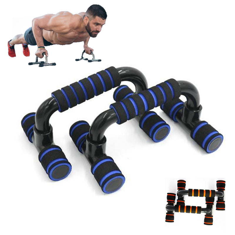 H-shaped foam-grip push-up bars stands