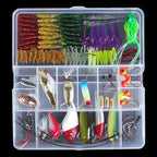 Freshwater soft bait fishing lures set, 100-piece
