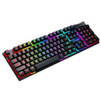 RGB backlit USB wired gaming keyboard