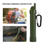 Portable camping survival water filter straw