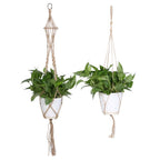 Hanging macrame plant pot holder for indoor plants