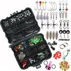 188-piece fishing accessories tackle kit with case