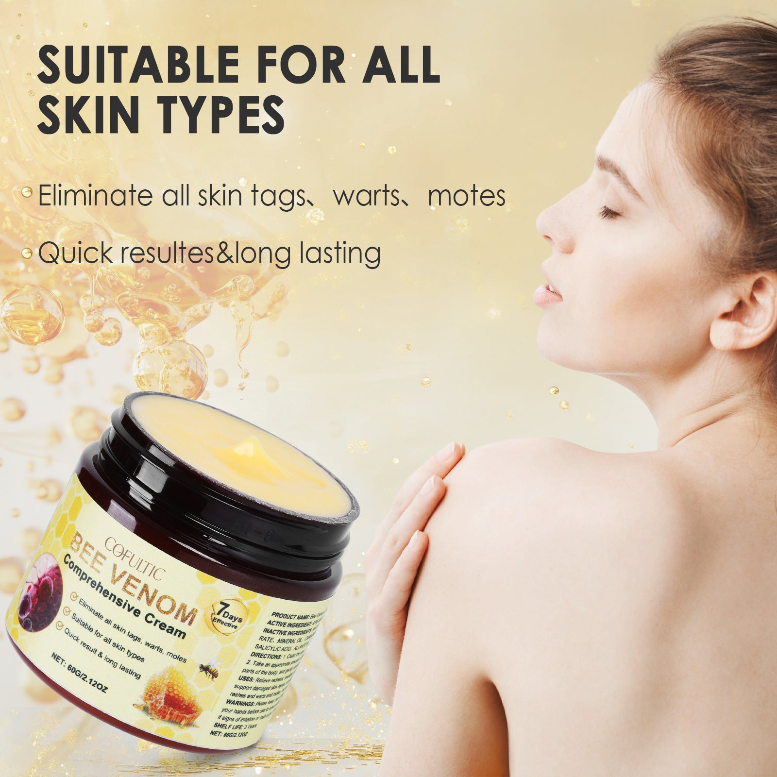 Hydrating collagen-boost bee venom face cream