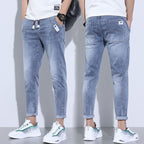 Men's slim flared casual stretch denim jeans