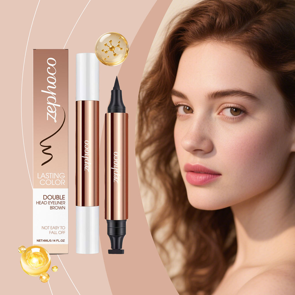 Precise silky-tip dual-ended liquid eyeliner pen, 4ml
