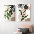 Botanical tropical leaf canvas wall art print