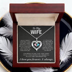 Heart Shape Diamond Birthstone Necklace