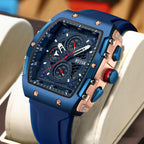 Men's barrel-shaped outdoor sports watch