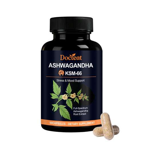 Ashwagandha and magnesium stress and calm support supplement, 60 count
