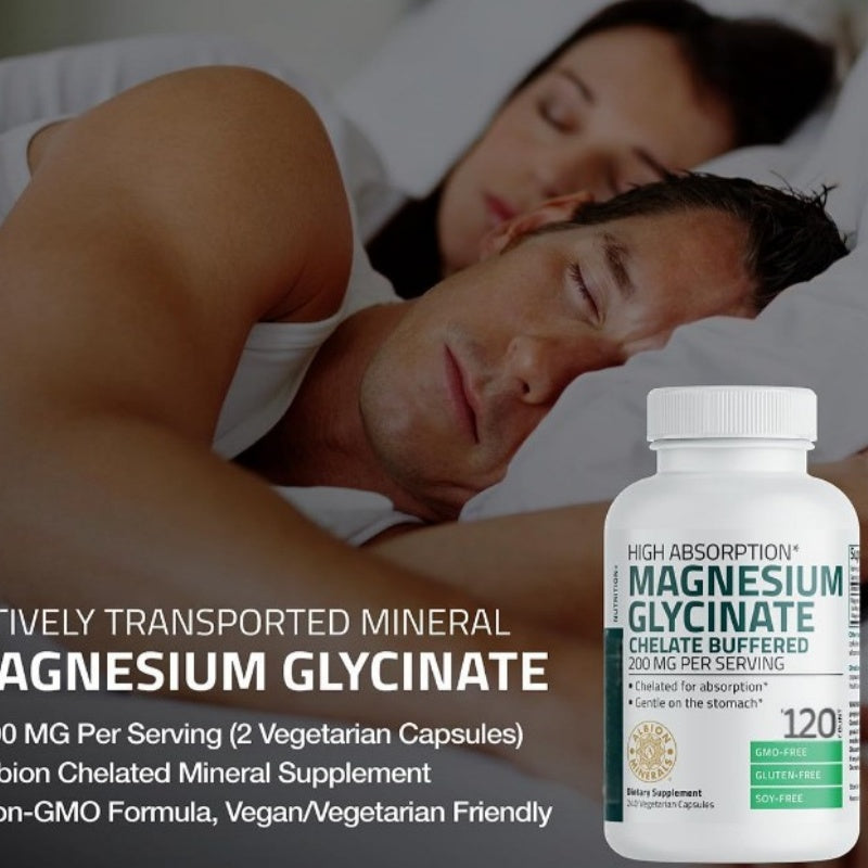 Magnesium glycinate relaxation and muscle support capsules