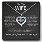 Heart Shape Diamond Birthstone Necklace