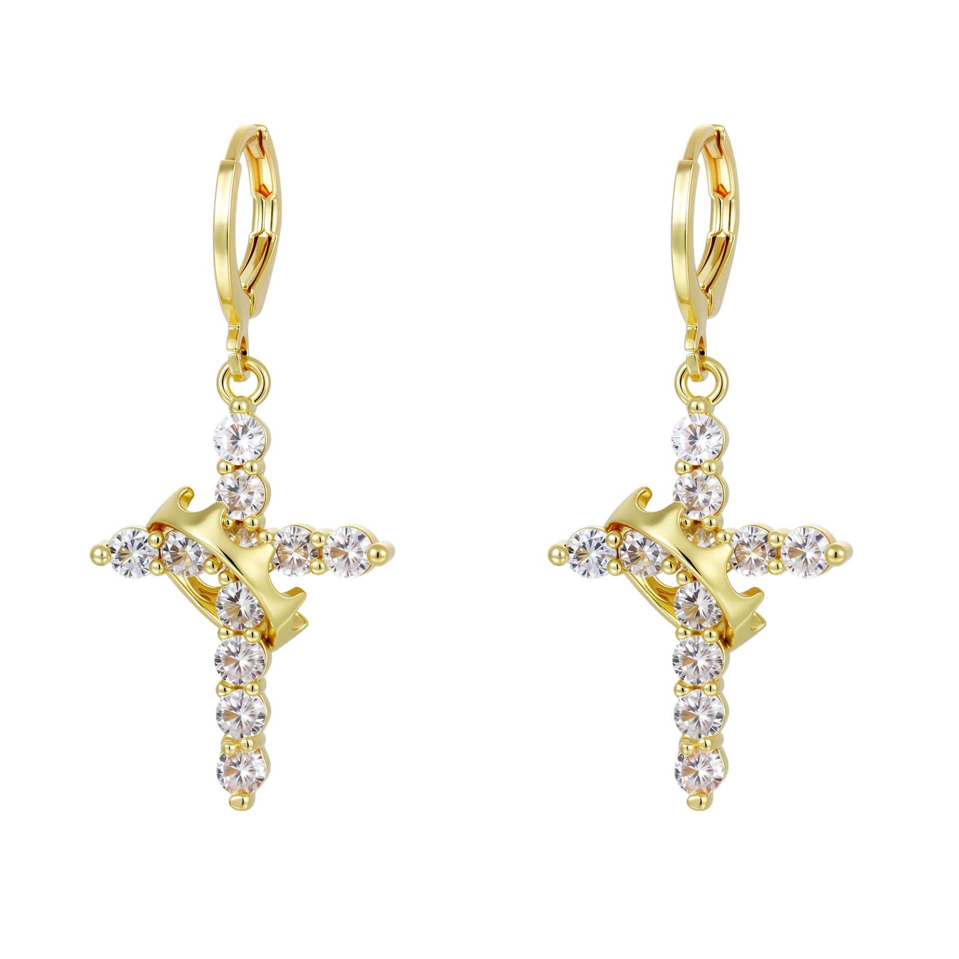 Cross Necklace – Rotatable Crown & Cross Pendant by OEM