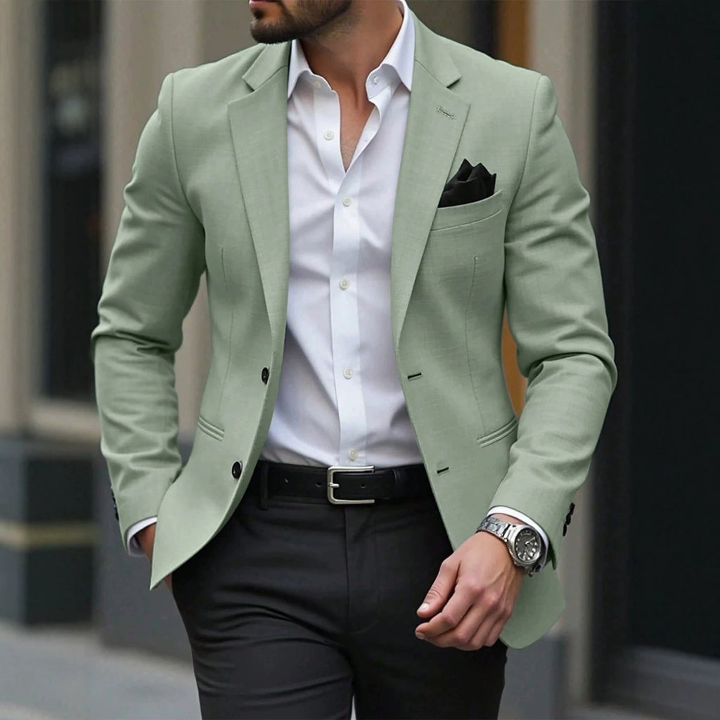 Men's casual lightweight business suit blazer jacket