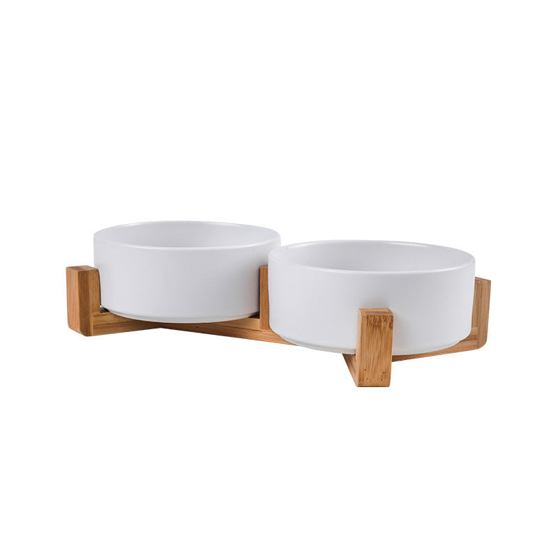 Elevated Ceramic Pet Bowl – Raised Dog & Cat Feeder