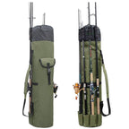 Multifunctional cylinder fishing rod and tackle storage bag