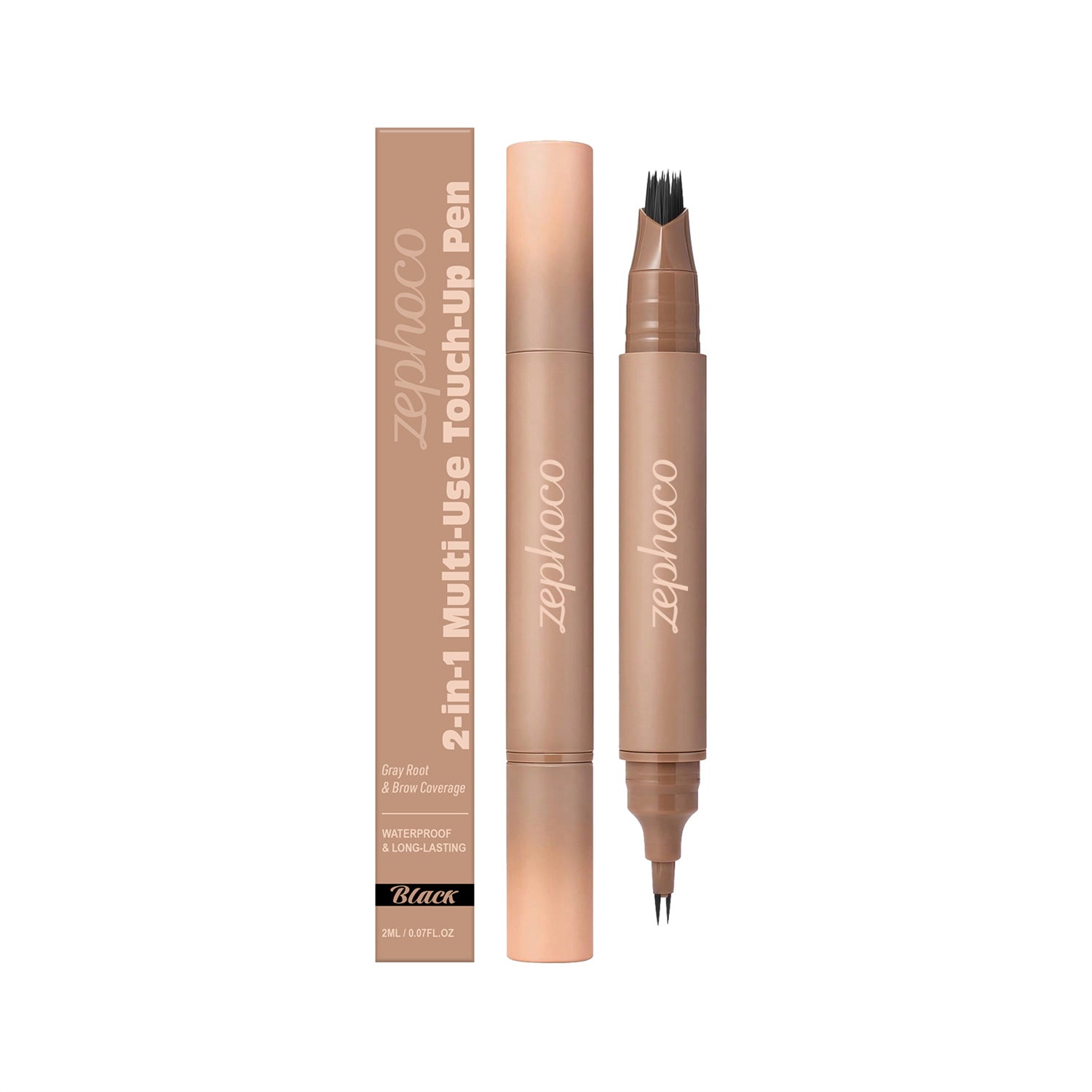 Long-lasting 2-in-1 eyebrow touch-up brow pencil pen