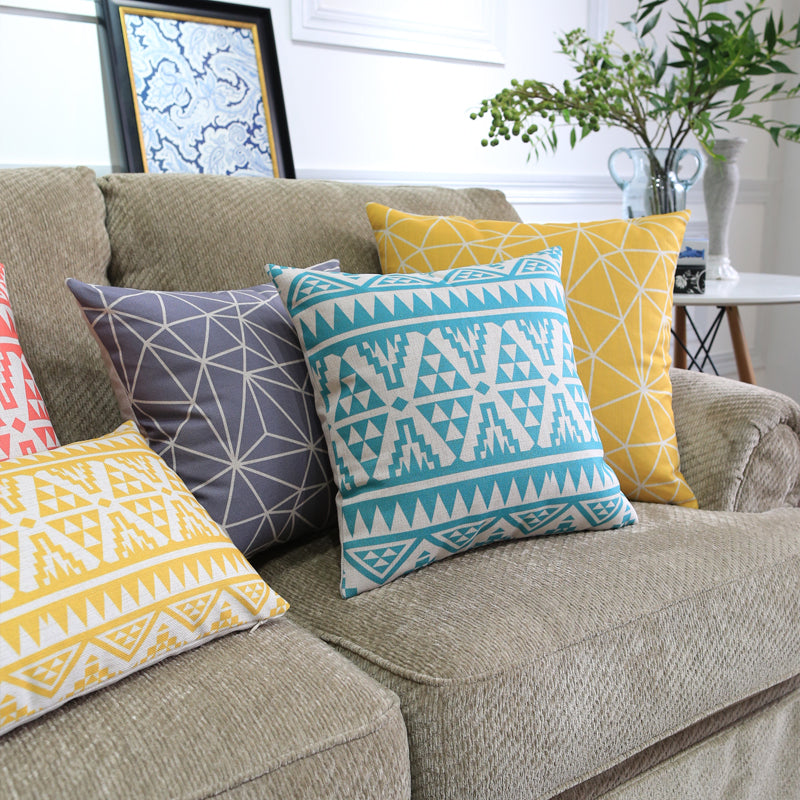 Nordic color geometric throw pillow cushion cover