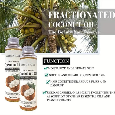 Coconut Massage Oil – Body & Facial Essential Oil (100ml)
