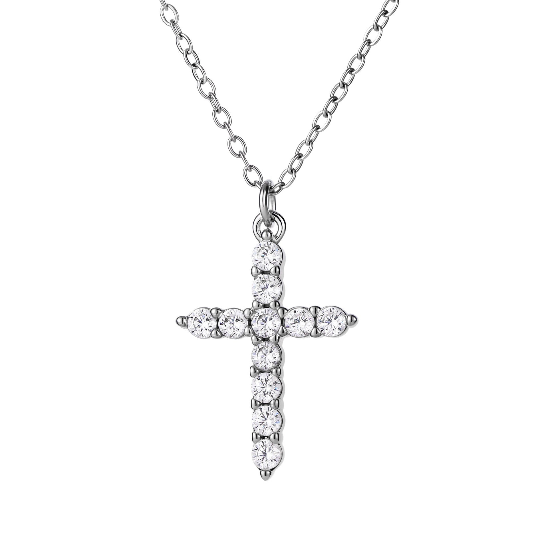 Cross Necklace – Rotatable Crown & Cross Pendant by OEM
