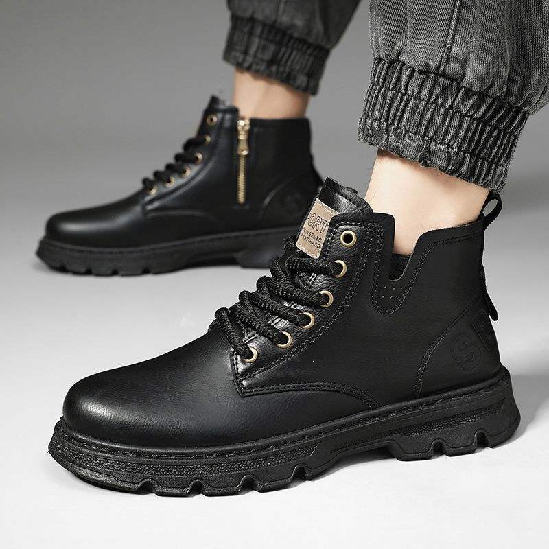 Men's casual high-top suede leather boots