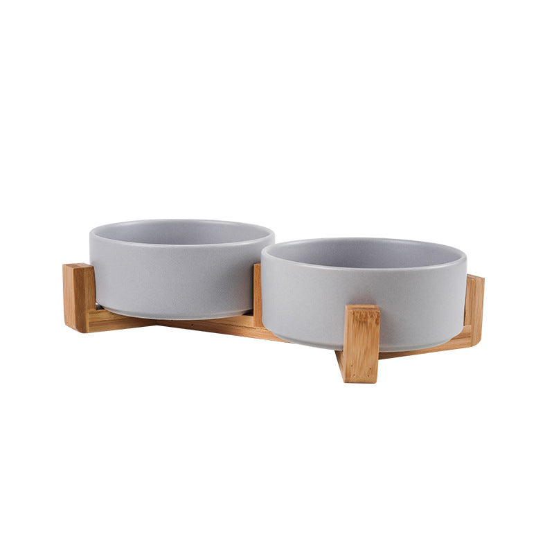 Elevated Ceramic Pet Bowl – Raised Dog & Cat Feeder