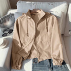 Lightweight packable hiking rain jacket windbreaker