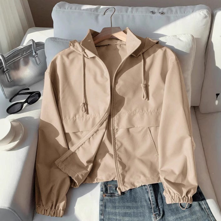 Lightweight packable hiking rain jacket windbreaker