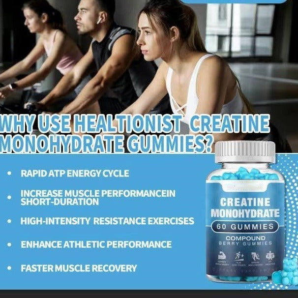 Chewable creatine fitness gummies supplement, 200 count