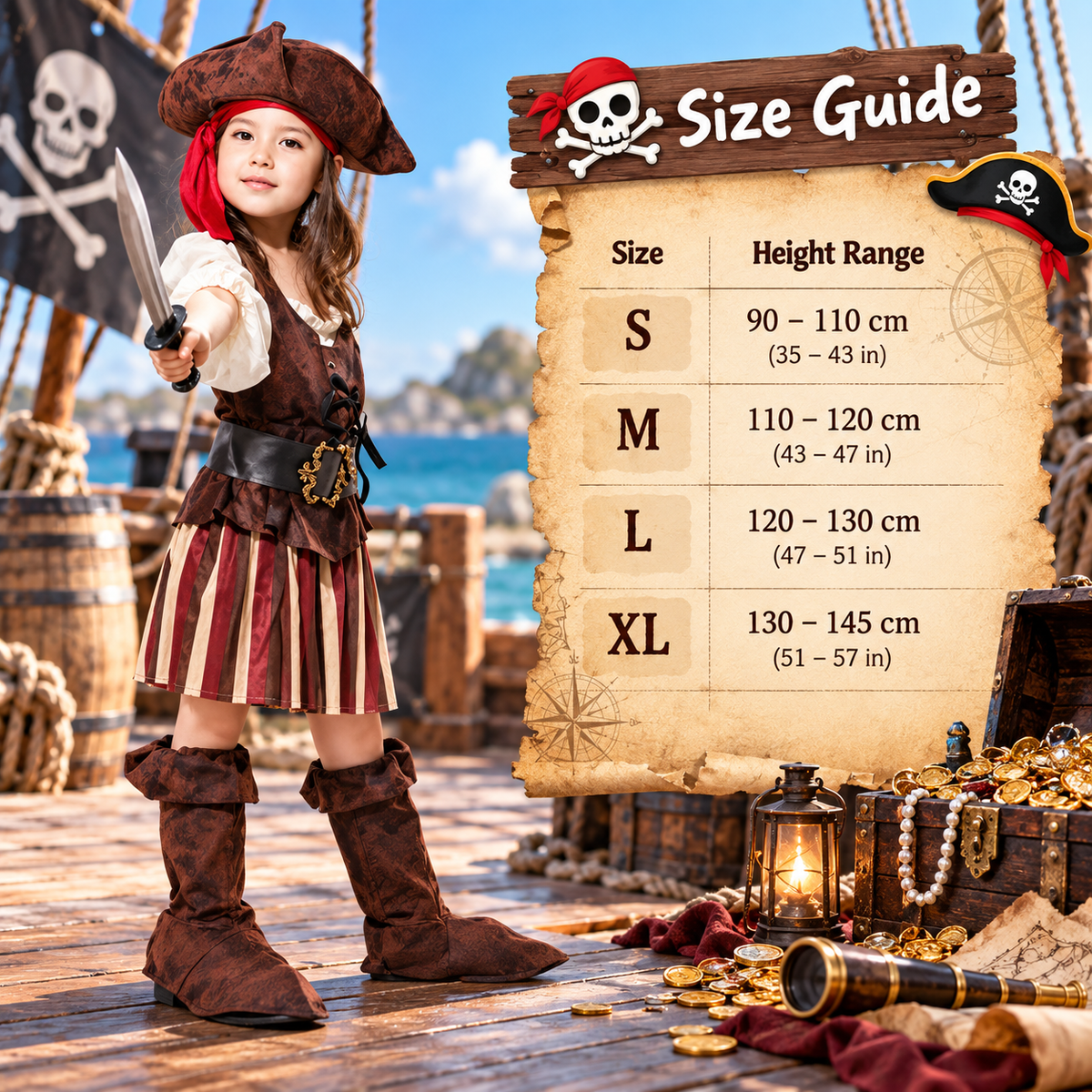 Halloween children's pirate costume