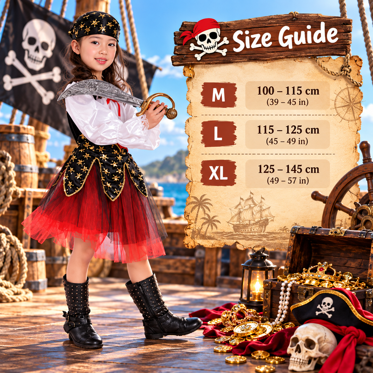 Halloween children's pirate costume