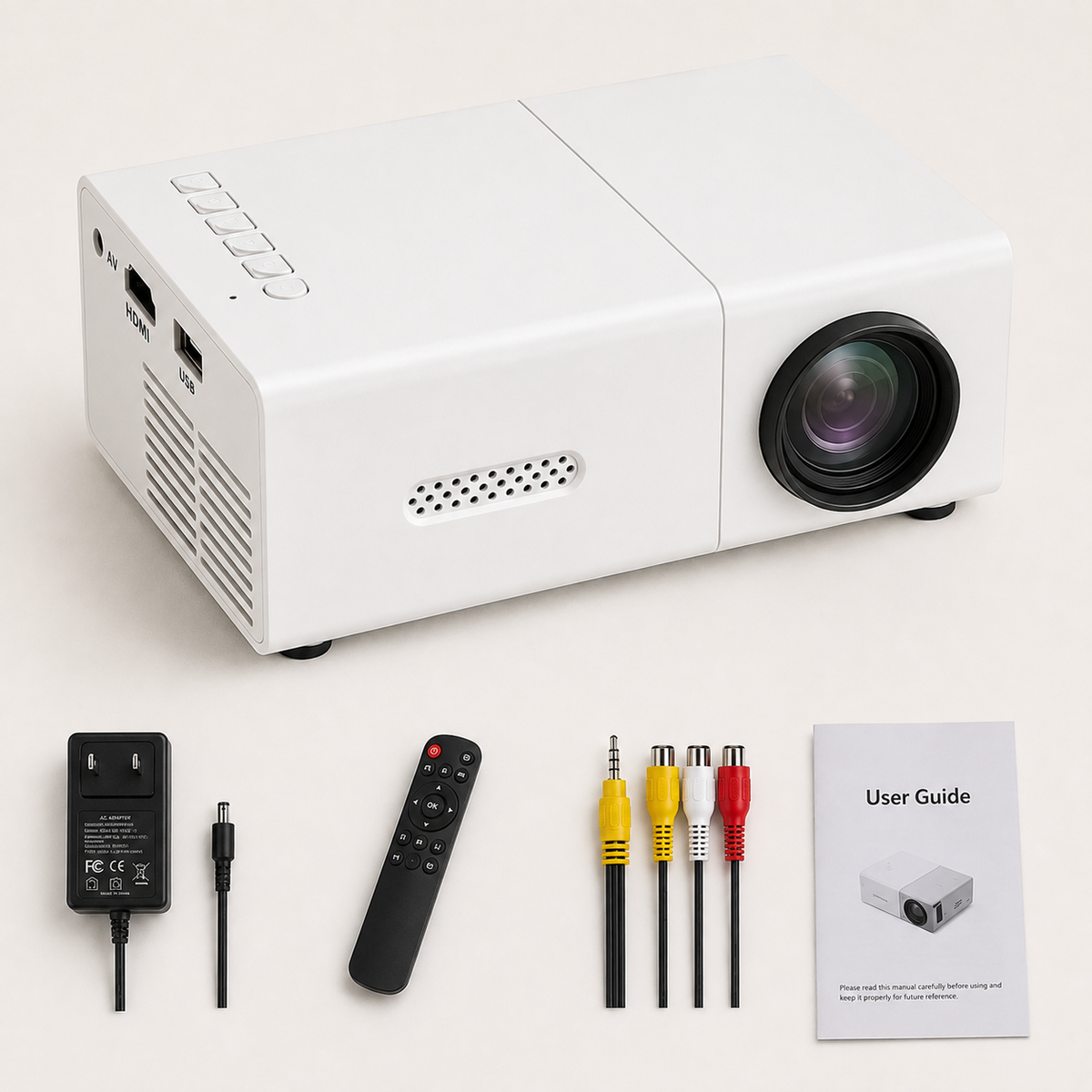 Mini Projector – T300 HD 1080P Portable LED Home Projector